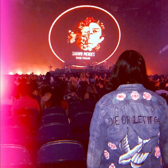 Shawn Mendes painted denim jacket - Picture 1 of 2